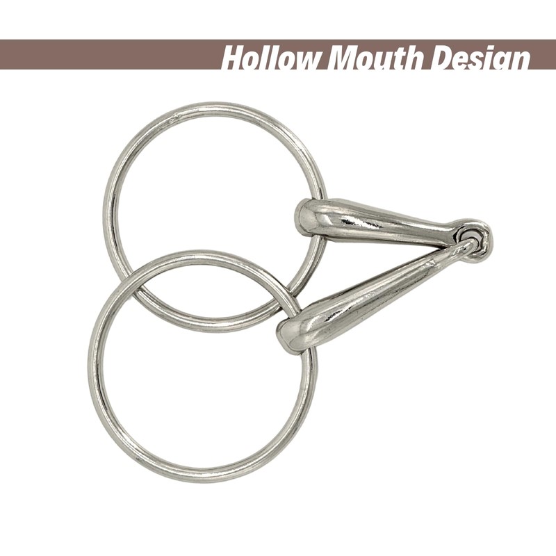 BARN & STABLE Horse Snaffle Bit Durable H-Ring Bit for