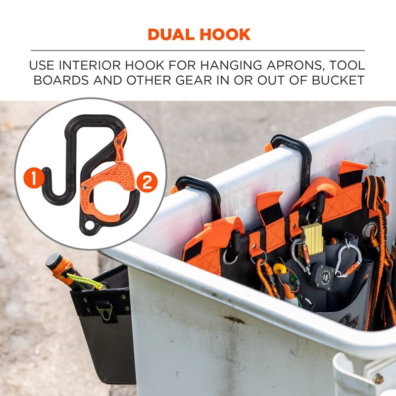 Ergodyne Squids 3178 Locking Aerial Bucket Hook with Tethering Point,