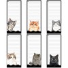 Zonon 6 Pack Cats Magnetic Notepads for Fridge To Do