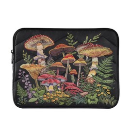 Sletend Mushroom Quilted Laptop Sleeve 13 13.3 13.6 Inch, Compatible for MacBook Air 13 M1/M2 MacBook Pro 13, Surface Pro 9/8/7, 11.6-12’’ Acer Soft Puffy Printed Laptop Case