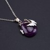 Bivei Crystal Butterfly Necklaces for Women, Amethyst Wire Wrap Gemstone