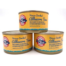 Fisherman's Kitchen Smoked Wild-Caught Albacore Tuna, 6 Ounce Can (3 Pack)