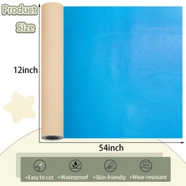 Leather Repair Patch for Furniture, 12×54 Inch Self Adhesive Leather Repair Tape, 1 Roll Vinyl Leather Repair Kit for Sofa Jackets Couches Handbags Kitchen Stools Luggage (Light Blue)