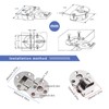 eMagTech 2PCS Semi-Circular Hinges with Fixing Screws 90 Degree Page