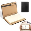 Notizbuch A7 Kleines mit Lederumschlag, Ringbuch A7, Notizbuch Klein, 6