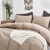 CLOTHKNOW Khaki King Size Comforter Set 3Pcs Taupe Bedding Comforter