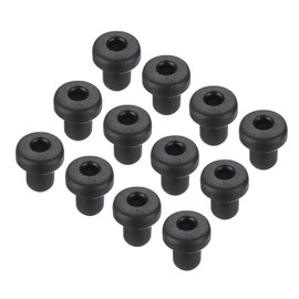sourcing map 20Pcs T Shape Rubber Grommet Mount Dia 3mm ID 1.5mm H 5mm Black Seal Protection Cable Grommets Flexible for Cable Pipe