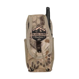 Alaska Guide Creations in-line Camo Accessory Pouch | Adapter GPS Radio Holder | One Size Fits Most Walkie Talkie Pack (Kryptek Highlander)