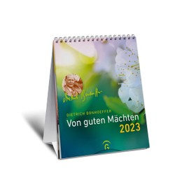 Von gute Mächten 2023 Wall Calendar, 12 Month Sheets with Meditative Colour Photography and Text by Dietrich Bonhoeffer, Spiral Bound 17.0 x 20.5 cm