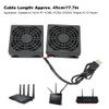 Computer Router Fan with Dust Cover USB Power Heat Dissipation
