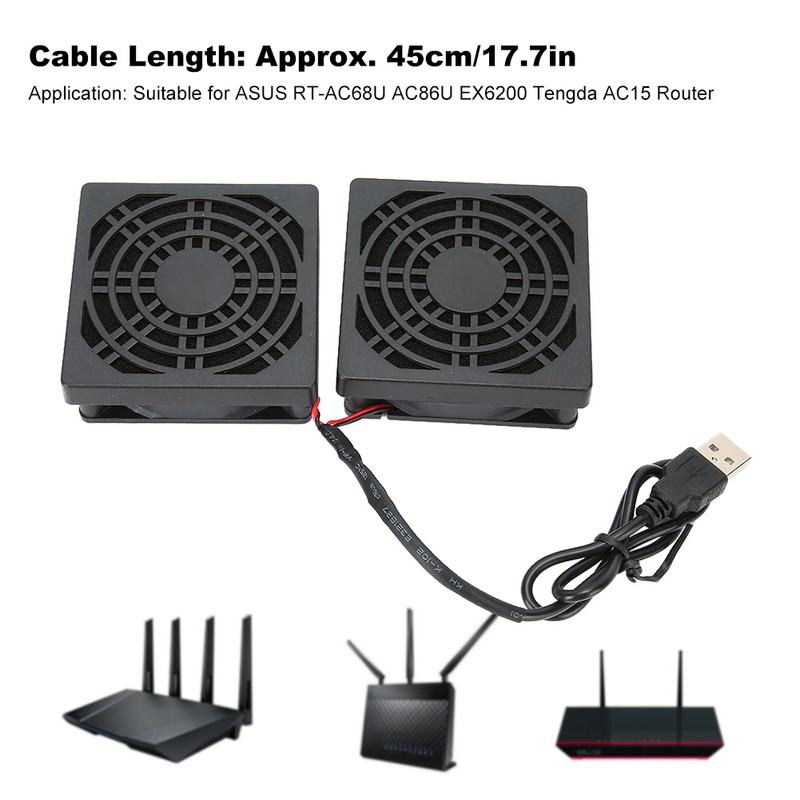 Computer Router Fan with Dust Cover USB Power Heat Dissipation