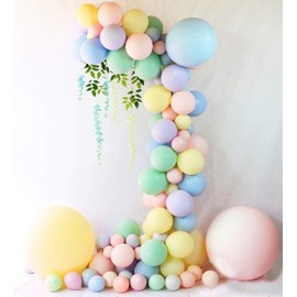 36 inch Pastel Balloons for Parties 5 pcs Macaron Latex Balloons for Birthday Wedding Engagement Anniversary Christmas Festival Picnic or Any Friends & Family Party Decorations-Green