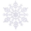 Toyland® Pack of 12 White Gliitery Snowflake Christmas Tree Trims