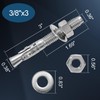 3/8"x 3" Concrete Anchor Bolts,5PCS 304 Stainless Steel Wedge Anchors