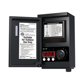 GOODSMANN 45W Low Voltage Transformer Landscape Lighting Transformer for Low Voltage Landscape Lights with Photo Sensor Timer Function 9920-9045-01