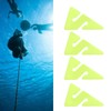 Alomejor Dive Line Marker Triangular Fluorescent Yellow for Cave and