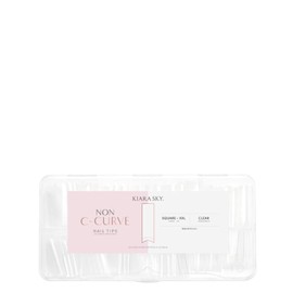 Kiara sky Nail Tips | Non C-Curve Square Clear | 500 pieces | XXL Length | 10 Sizes