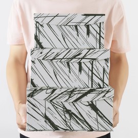 Soul & Lane Decorative Storage Boxes with Magnetic Closure - Set of 3 Modern Memory Keepsake Boxes with Lids, Black and White Cardboard Gift Storage for Organizing and Home Décor, Minimalist Stripe