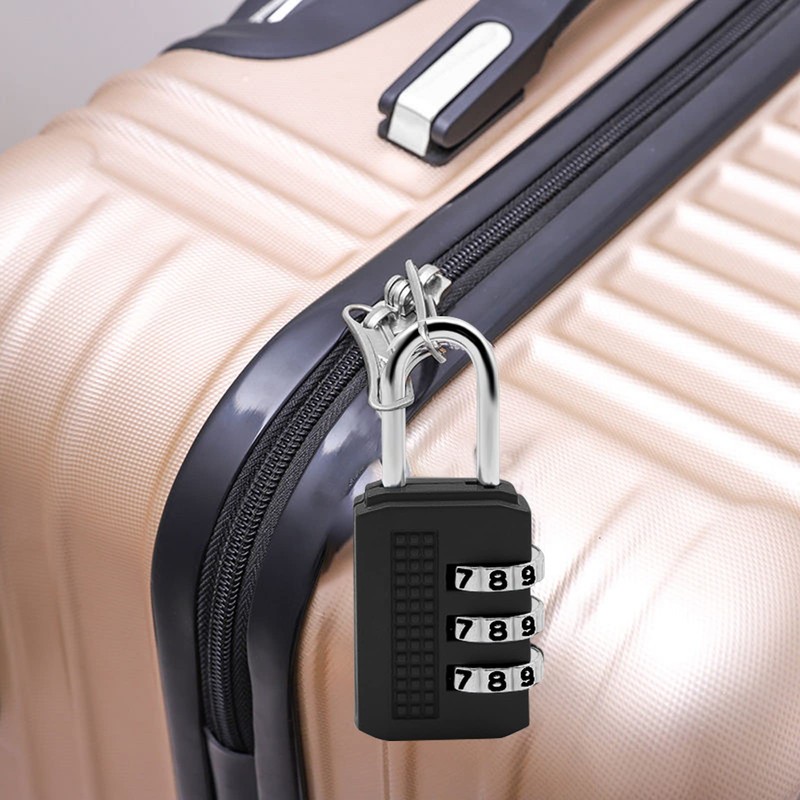 3PCS 3 Digit Combination Padlock Keyless Digit Security Padlocks Resettable