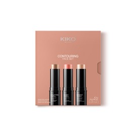 KIKO Milano Contouring Face Set 01, Gesichts-Make-up-Set mit 3 Sticks: Rouge, Highlighter und Contouring