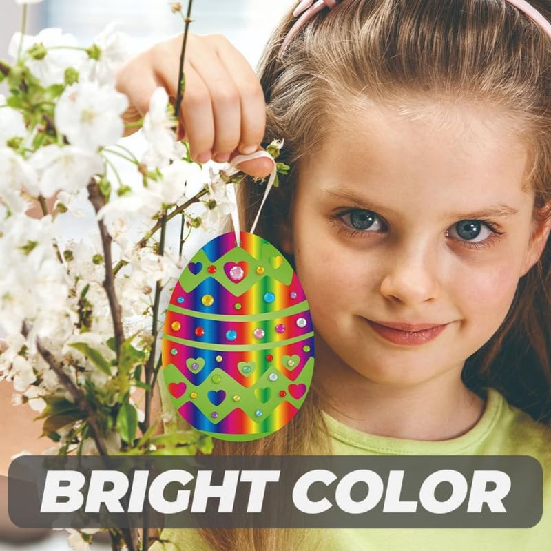 Healifty Easter Scraper Set with 8 Easter Eggs Creative Craft