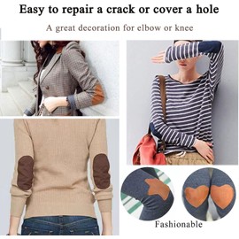 Repair Patches - 4 PCS Elbow Knee Iron-on Patches Square Elbow Patch Down Jacket Patch (Black, One Size)