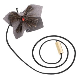 Lechgold Pull-Through Saxophone Mop - Absorbent, Washable Microfibre Cloth for S-Bend of Alto and Tenor Saxophone - 55 cm Long Cord with Brush (Diameter 5 cm) - Grey