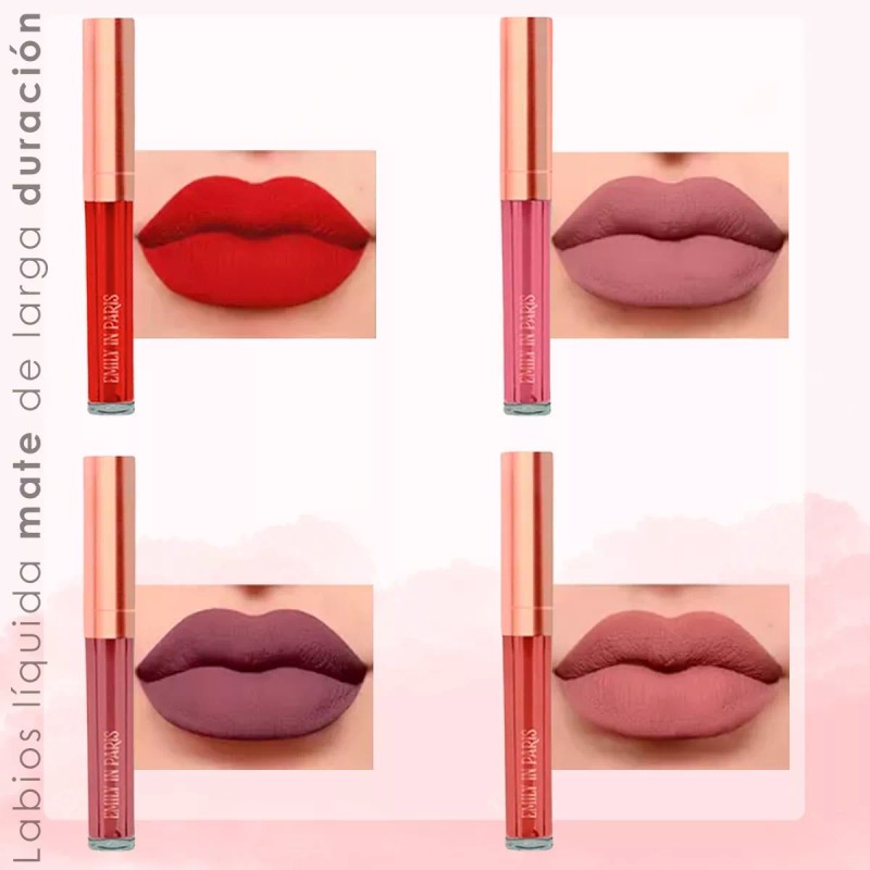 Emily In Paris Kit 4 Labiales Liquidos Emily In Paris