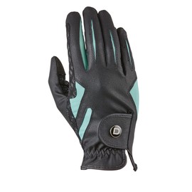 Dublin Cool-It Gel Riding Glove, Black/Teal, Large/8
