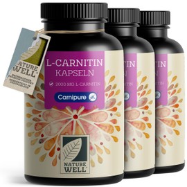 L-Carnitin Kapseln 450x - L-Carnitin hochdosiert mit 2000 mg L-Carnitin aus 100% Carnipure® Carnitin - reines L-Carnitin in Premium-Qualität - ohne unerwünschte Zusätze - laborgeprüft und 100% vegan
