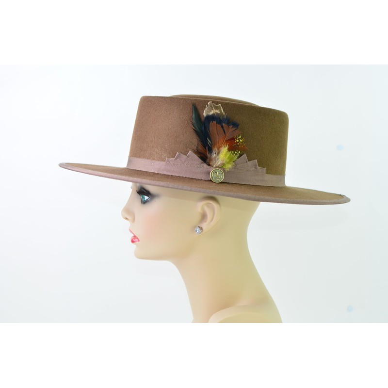 T's Luxury Fedora Wide Brim Hat