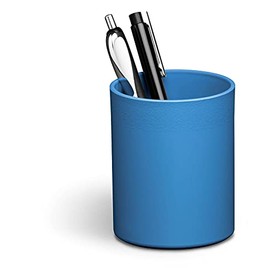 Durable ECO (6 Pack) Desk Pen Holder | Recycled Plastic & Blue Angel Certified | Office & Classroom Organizer Pencil Pot Holders | Blue