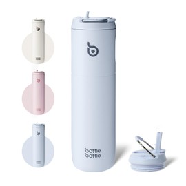 BOTTLE BOTTLE Water Bottle, 0.7 L; Large Capacity, Includes Straw, Direct Drinking, Hot and Cold Insulated, Vacuum Insulated, For Kids, Adults, Includes Handle, Stylish, 23.7 fl oz (700 ml), Stainless