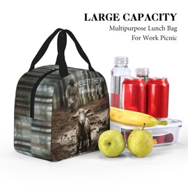 Nebcog Christian Insulated Lunch Bag Religious Lunch Box Gift for Women Inspirational Spiritual Jesus Bible Verses Lunch Bag Leakproof Reusable Cooler Tote for Office Work Picnic