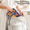 HOMEKOL Stainless Steel Bento Lunch Box: 4-Compartment Leak-Proof Lunch Container