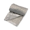 Baby Velour Bubble Wrap Blanket with Satin Trim (Grey)