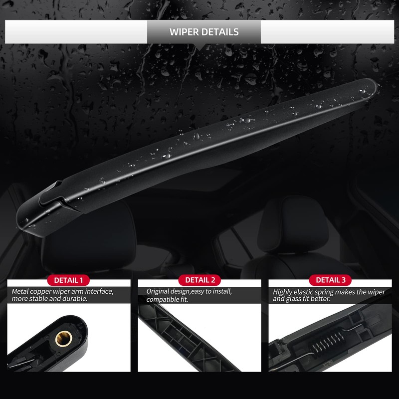 Replacement for Ford Explorer 2011-2024 Rear Wiper Blade & Arm