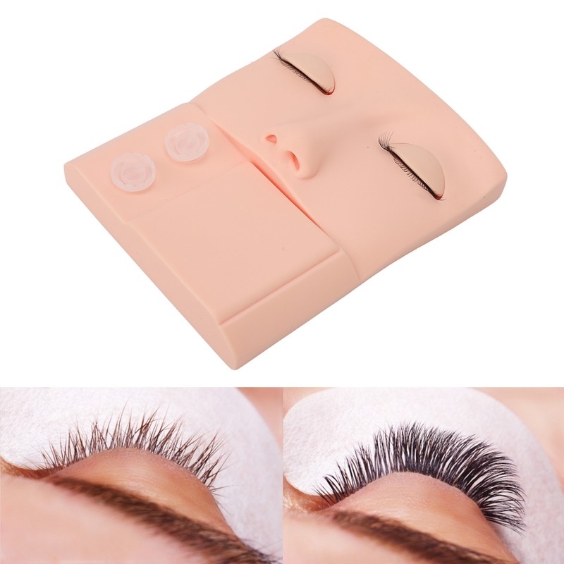 Lash Mannequin Head Replaceable Eyelid Eyelash Extension Practice Makeup Training