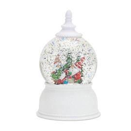 Melrose 83989 Plastic Snow Globe with Gnome and Tree, 7-inch Height