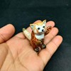 ZOOCRAFT Ceramic Red Panda Figurine Animal Standing Craft Miniature Collectible