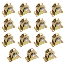LEXININ 15 pack 2 Inch V Groove Wheel, V Type Groove Wheels Pulley, Rigid Casters for Swing Sliding Gate