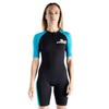 Cressi Tiburon 2 mm Short Sleeves Short Wetsuits, Black/Aquamarine, XS