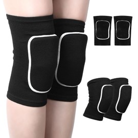 DONQTWAY 1 Paar Knieschoner Tanzen, Knieschoner Volleyball, Elastische Kniepolster für Tanzsport, Verdickung Schwamm Anti Rutsch Knieschützer, Knee Pads für Tanzen, Reinigung, Sport, Yoga