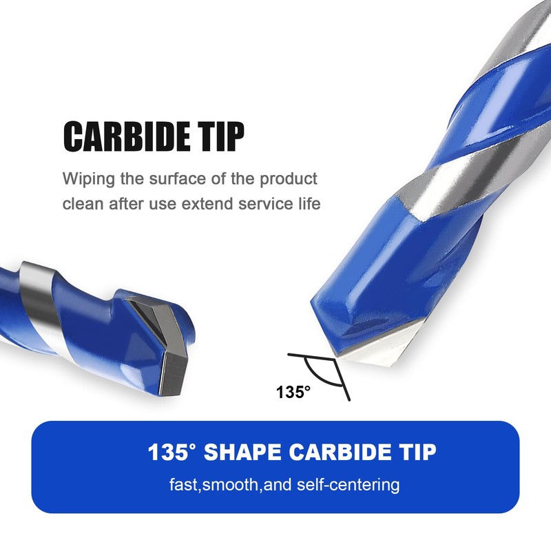 10 Pack 1/4 inch Concrete Drill Bit Set,Masonry Drill Bit