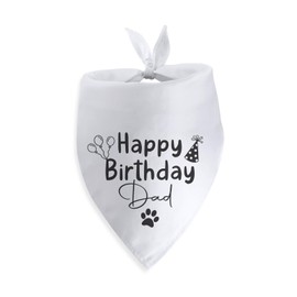 Happy Birthday Dad Dog Bandana Pet Triangle Scarf for Large Medium Small Cats Dogs Dad Happy Photo Prop Pet Scarf Accessories Christmas Puppy Gifts