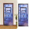 2PCS 3D Door Sticker Self Adhesive Scratch Resistant Waterproof 38.5x200cm