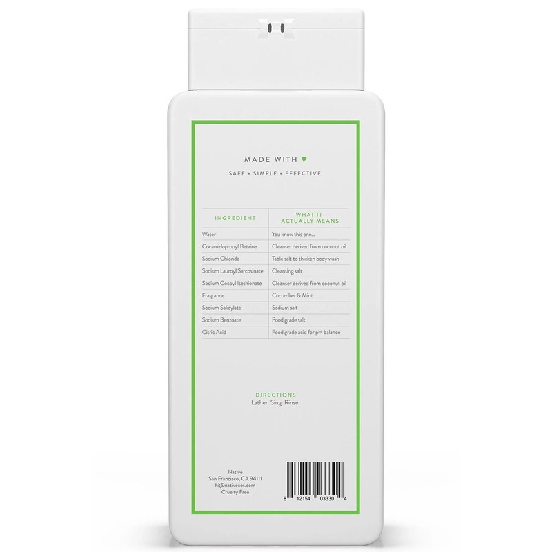Native Body Wash Cucumber & Mint - 18 fl oz,