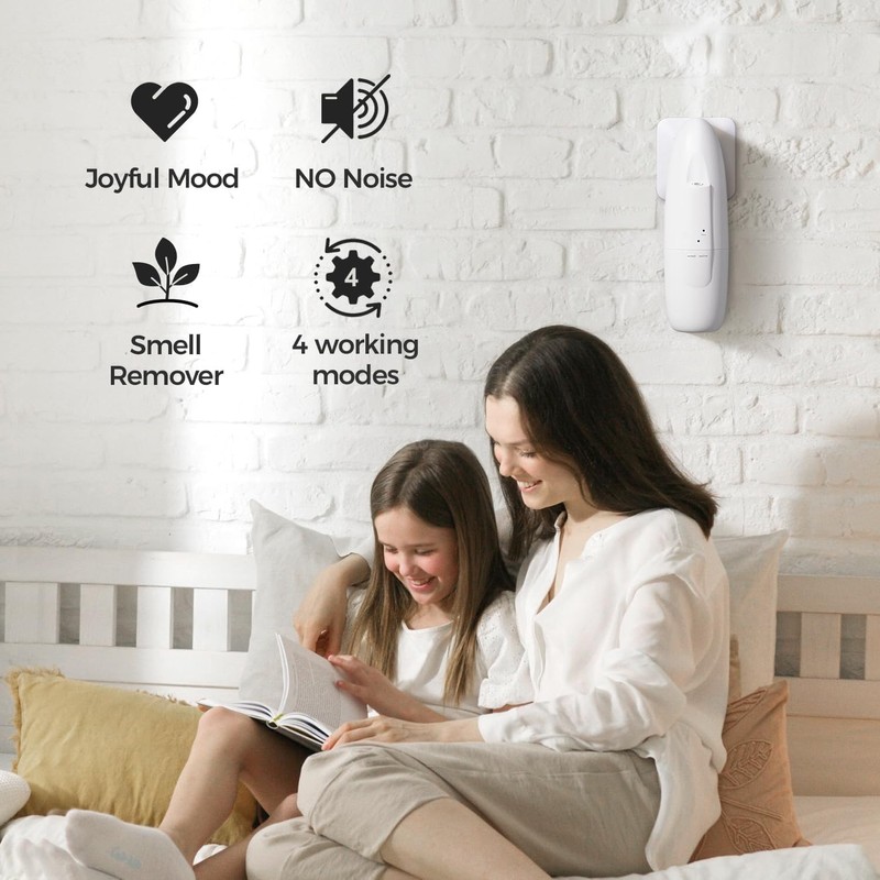WSNUEEE Plug in Smart Waterless Diffuser, Coverage up to 500