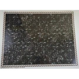 World & Model Dollhouse Miniature Marble Tile Flooring Sheet Black with White 1:12 Scale
