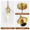 VONLUCE Pendant Light Kitchen Island, Brushed Gold Pendant Light Fixture